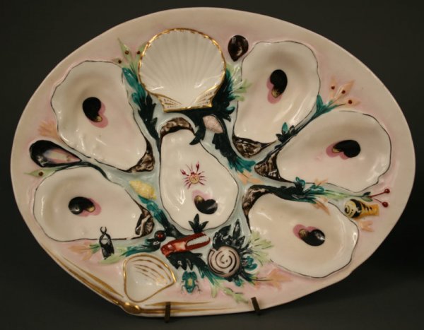 Set of four (4) Union Porcelain works oyster plate - 2