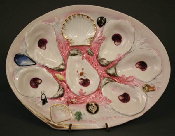 Set of four (4) Union Porcelain works oyster plate - 4