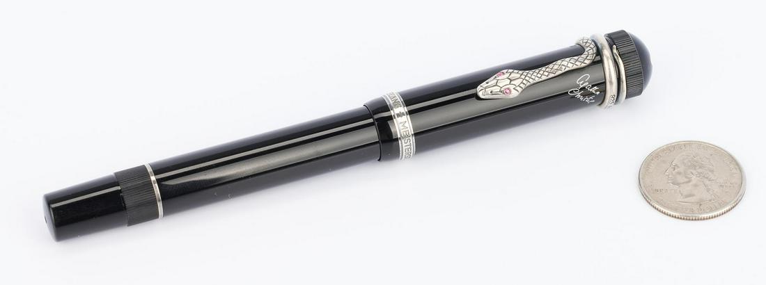Montblanc Agatha Christie 4810 Fountain Pen: Montblanc, Germany limited edition Agatha Christie Writers Edition Meisterstuck fountain pen, numbered "2926/30000" to cap, two toned rhodium-plated 18 karat gold nib, black precious resin screw-on ca