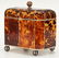 Regency Tortoiseshell Tea Caddy, Silver Inlay - 8