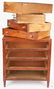 Southern Tiger Maple and Walnut Sheraton Miniature - 18
