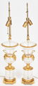 Pair Baccarat Style Crystal Lamps plus Sevres Style - 11
