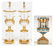 Pair Baccarat Style Crystal Lamps plus Sevres Style
