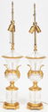 Pair Baccarat Style Crystal Lamps plus Sevres Style - 3
