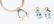 Ladies 14K Topaz Necklace & Topaz and Diamond Earrings