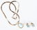 Ladies 14K Topaz Necklace & Topaz and Diamond Earrings - 3