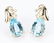 Ladies 14K Topaz Necklace & Topaz and Diamond Earrings - 5