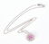 Ladies 18K Diamond & Pink Sapphire Pendant & 14K White