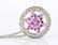 Ladies 18K Diamond & Pink Sapphire Pendant & 14K White - 2