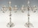 Pair Jugendstil .800 Silver Candelabra - 2