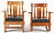 3 Mission Oak Furniture Pcs., incl. Stickley and Brandt - 19