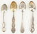 31 Souvenir Spoons inc CA, TN, AK & Enameled - 9