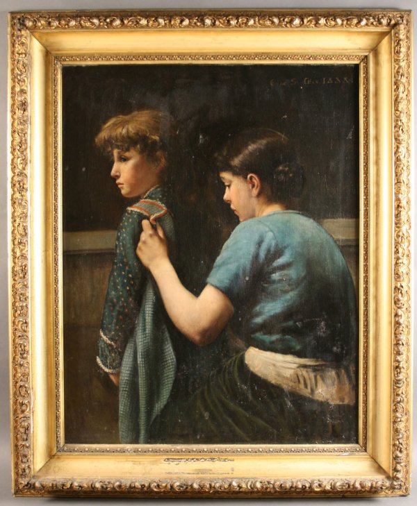 Oil painting signed Giles, Scottish - 2