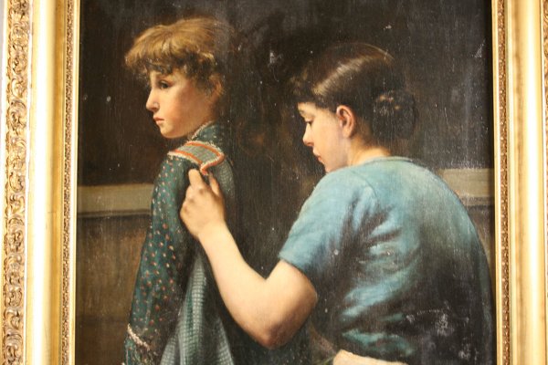 Oil painting signed Giles, Scottish - 4