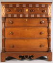 37: East Tennessee inlaid tall chest, diminutive size