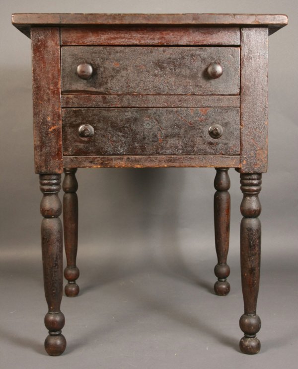 Kentucky two drawer table, Bullitt Co., old surface