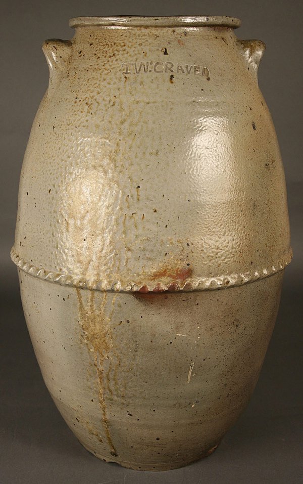 West Tennessee jar, marked T. W. Craven