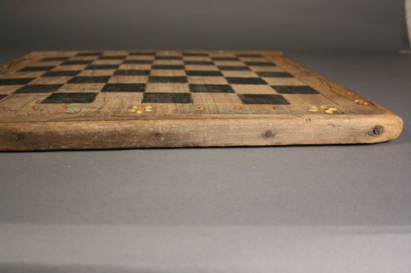 Two folk art painted game boards - 3