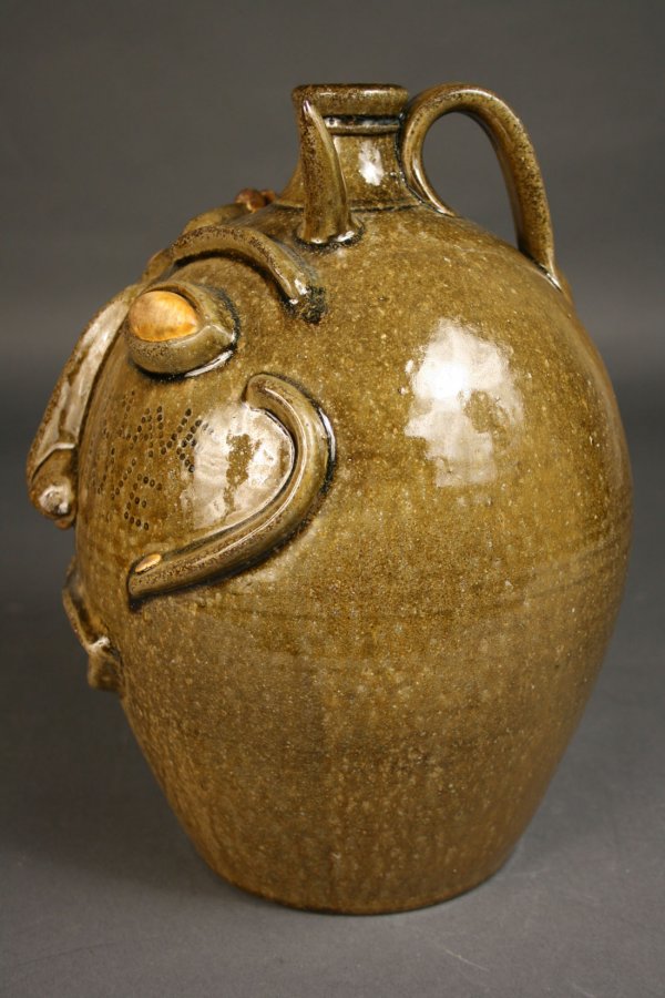 Devil face jug with horns by Matt Jones - 3