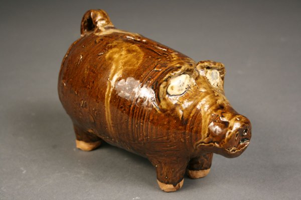 Marie Rogers folk pottery piggy bank - 2