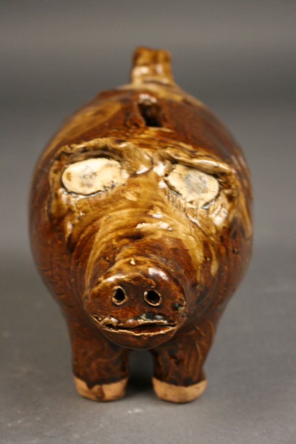 Marie Rogers folk pottery piggy bank - 3