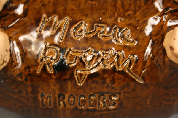 Marie Rogers folk pottery piggy bank - 5