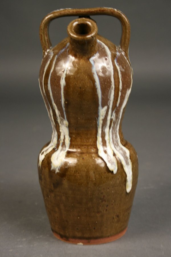 Charles Lisk double tier folk pottery monkey jug - 3