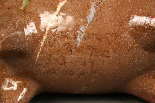 Joe Reinhardt folk pottery pig - 5
