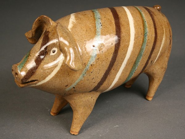 Joe Reinhardt folk pottery pig