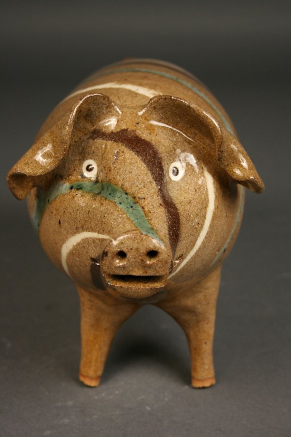 Joe Reinhardt folk pottery pig - 2