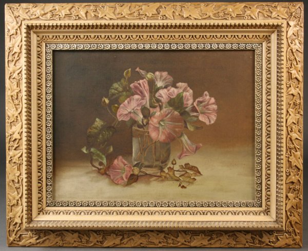 Two (2) floral still life paintings - 3