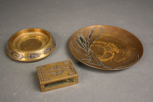 Heintz Arts and Crafts mixed metal silver bronze 
