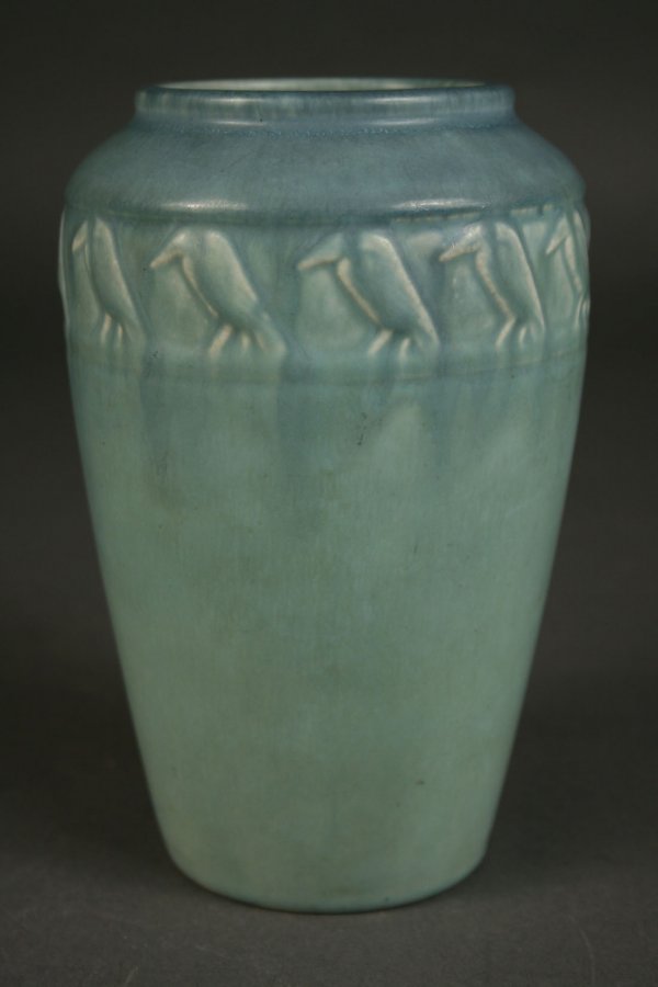 Rookwood Raven pottery vase