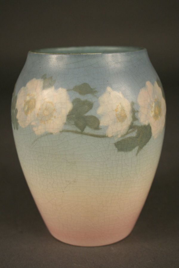Rookwood decorated floral vase, Ed Diers - 2