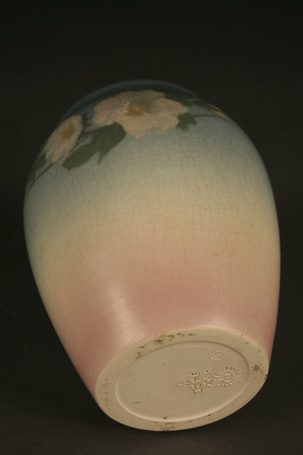 Rookwood decorated floral vase, Ed Diers - 3