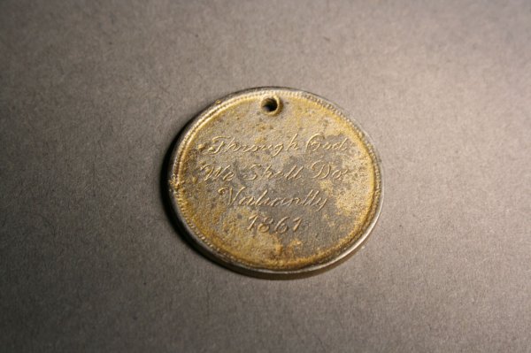 Civil War items - Farragut CDV, bank note, dog tag - 4