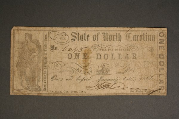 Civil War items - Farragut CDV, bank note, dog tag - 6