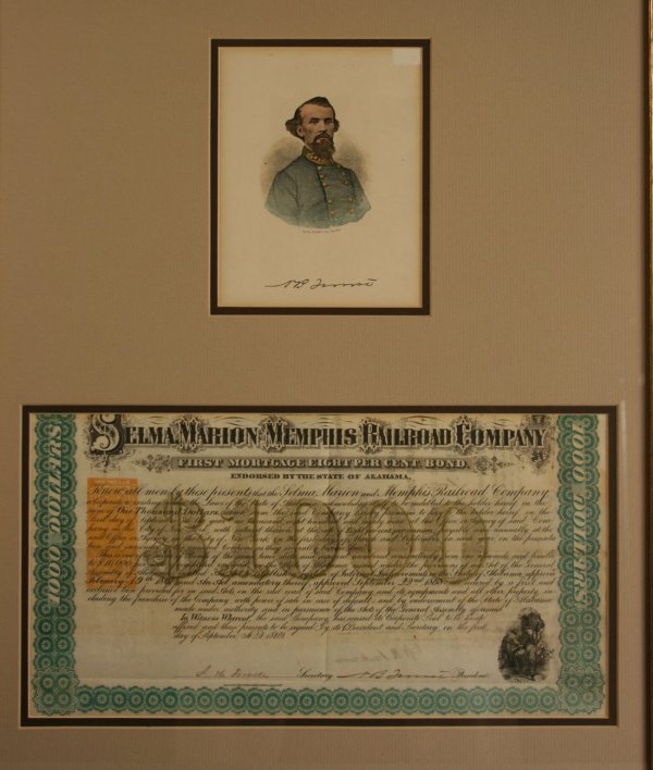 Nathan Bedford Forrest signed bond - 2