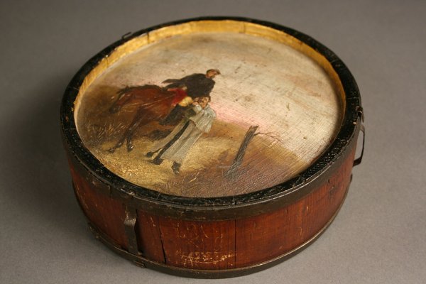 Painted Confederate canteen, att. John Adams Elder - 3