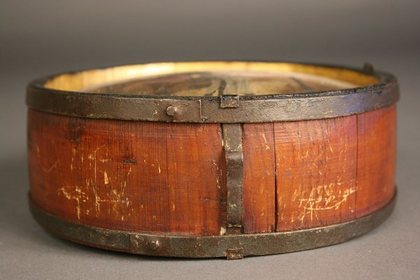Painted Confederate canteen, att. John Adams Elder - 5