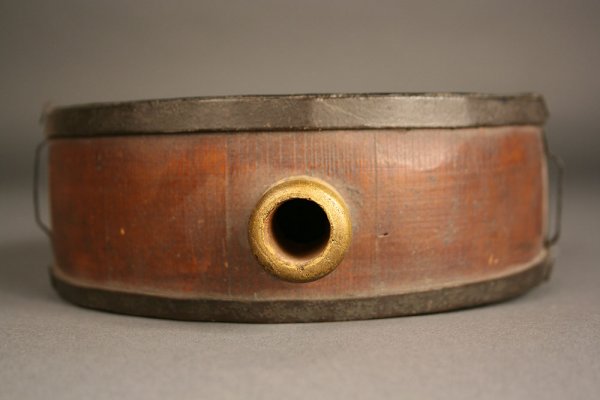 Painted Confederate canteen, att. John Adams Elder - 6