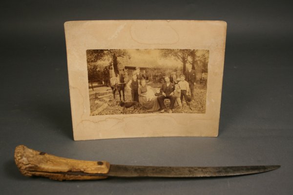 Civil war era knife with cabinet card photo