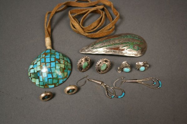 Southwest American Indian jewelry grouping
