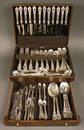 227: Lunt Sterling silver service, 124 pcs, Charles II