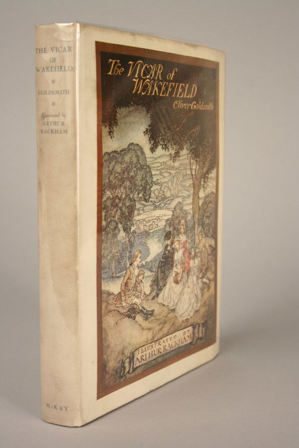 The Vicar of Wakefield, Arthur Rackham illust.: The Vicar of Wakefield by Oliver Goldsmith, illustrated by Arthur Rackham. Published by David McKay Company, Philadelphia. 1929. Blue cloth hardcover with dust jacket. 12 color plates with 23 black-an