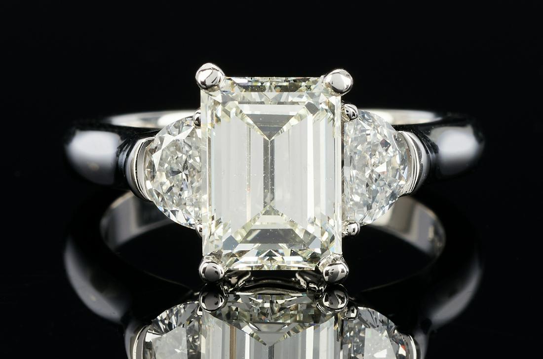 Ladies 3.19 Carat Platinum Diamond Engagement Ring (1 of 20)