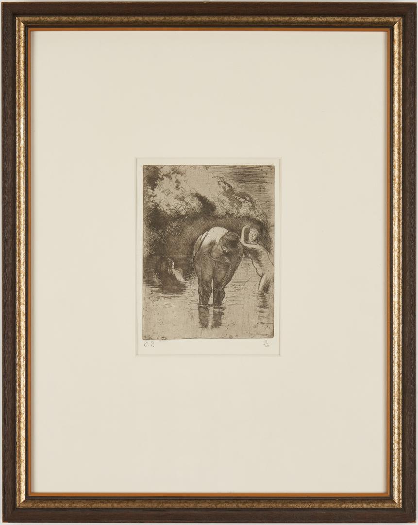 Camille Pissarro Etching, Three Women Bathing (1 of 11)