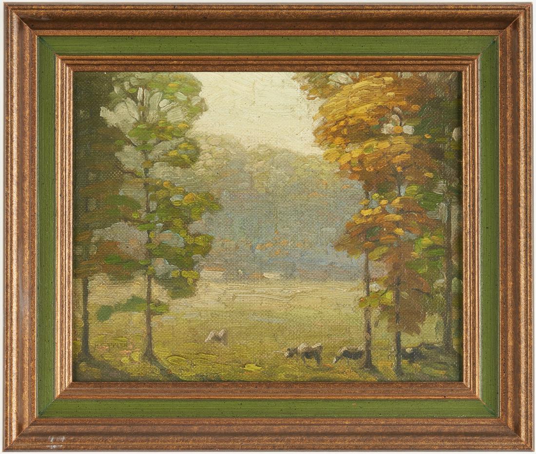 Hugh Tyler O/B Landscape w/ Cows, poss. TN (1 of 11)