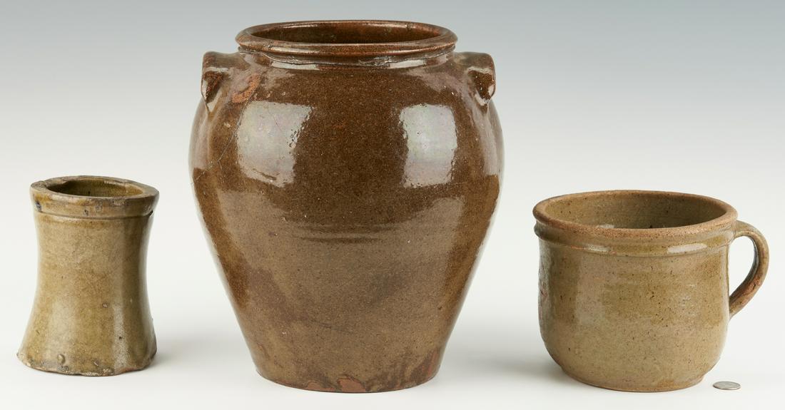 Edgefield Pottery Grouping Including Slave Made Jar (1 of 20)