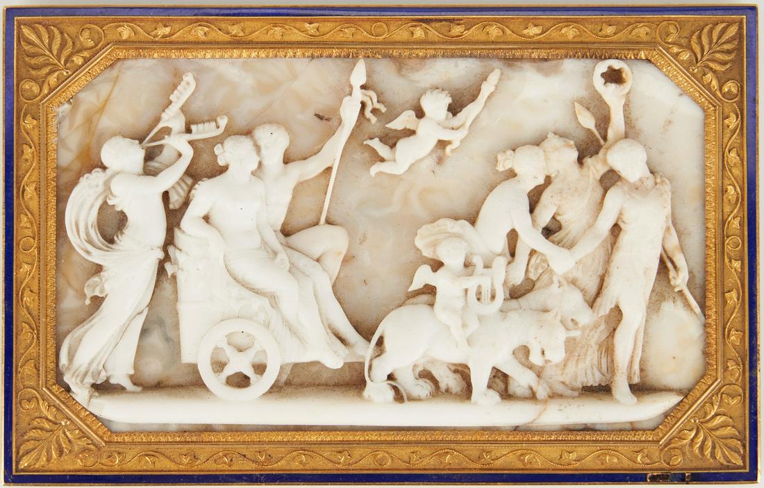 Miniature Chalcedony Classical Plaque, 18K Mounting (1 of 14)